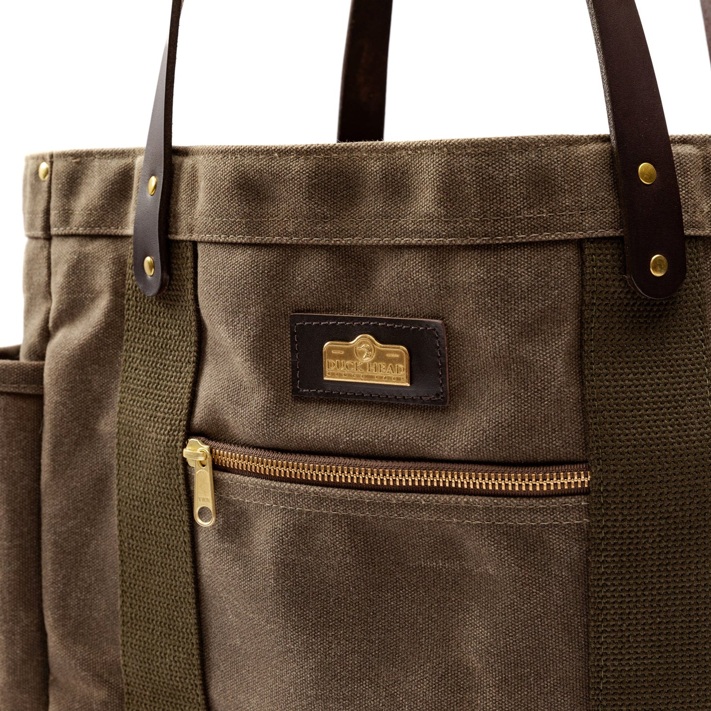 Duck Head Waxed Canvas Tote - Field Brown