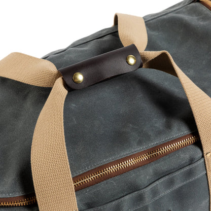 Duck Head Waxed Canvas Weekender Bag - Charcoal