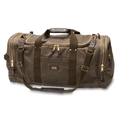Duck Head Waxed Canvas Long-Hauler Bag - Field Brown