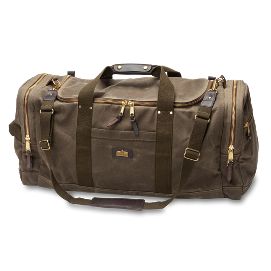 Duck Head Waxed Canvas Long-Hauler Bag - Field Brown