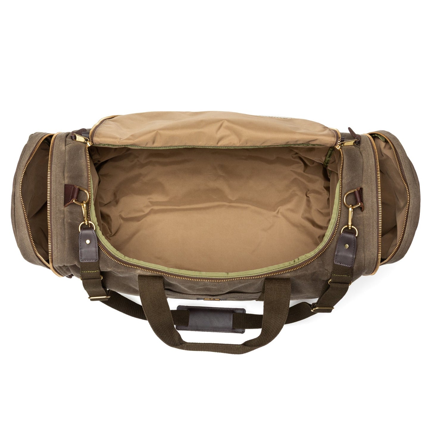 Duck Head Waxed Canvas Long-Hauler Bag - Field Brown