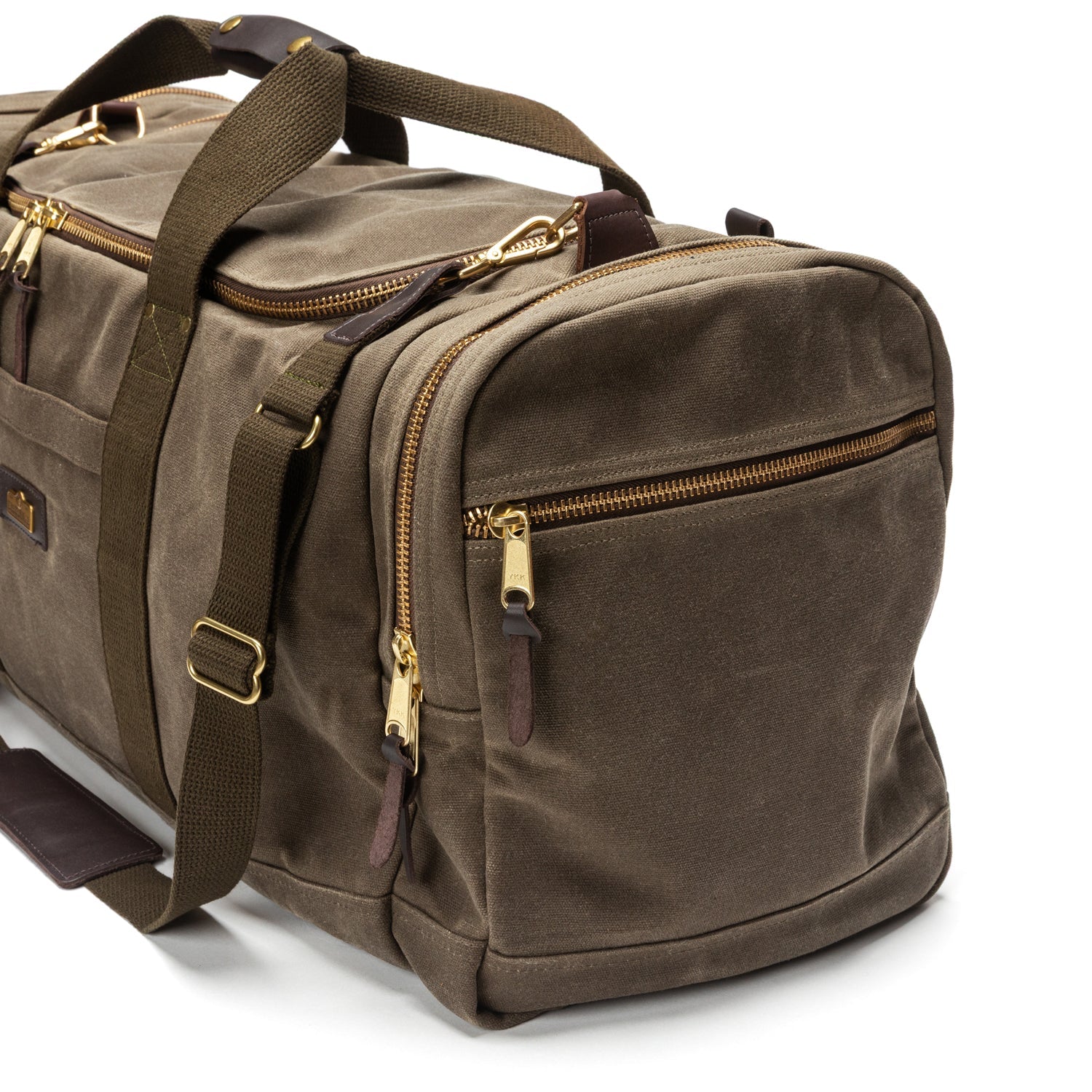Duck Head Waxed Canvas Long-Hauler Bag - Field Brown
