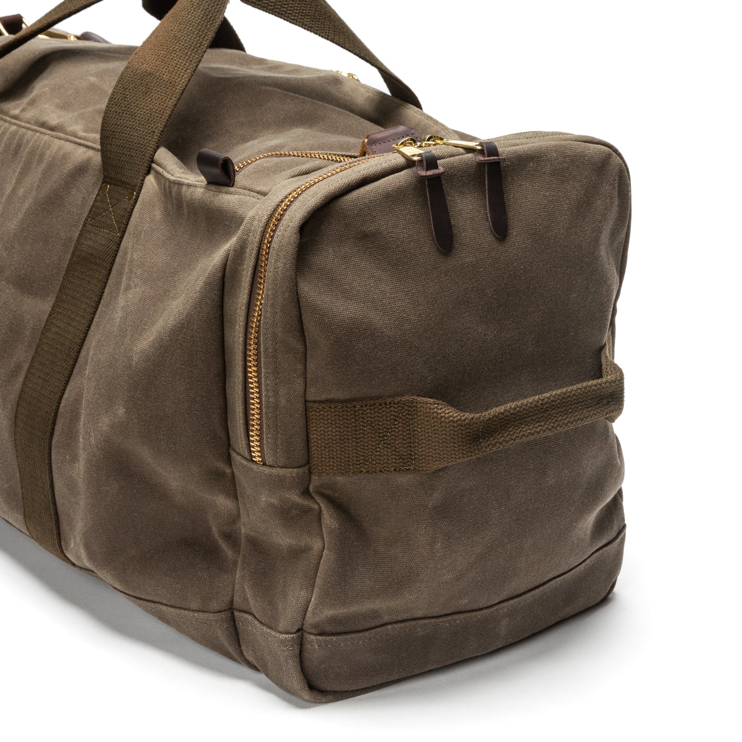 Duck Head Waxed Canvas Long-Hauler Bag - Field Brown