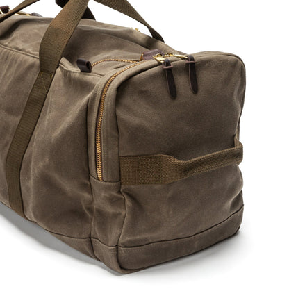 Duck Head Waxed Canvas Long-Hauler Bag - Field Brown