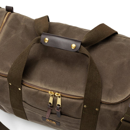 Duck Head Waxed Canvas Long-Hauler Bag - Field Brown