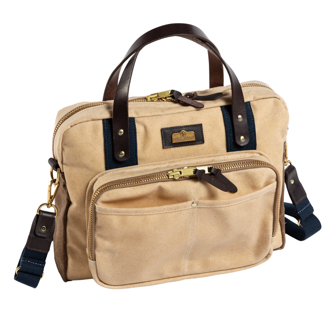Duck Head Waxed Canvas Laptop Bag - Natural