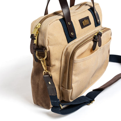 Duck Head Waxed Canvas Laptop Bag - Natural
