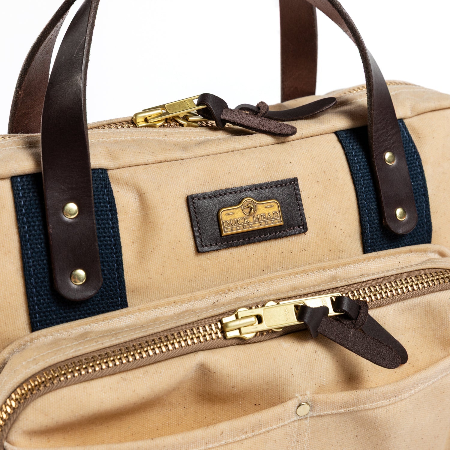 Duck Head Waxed Canvas Laptop Bag - Natural