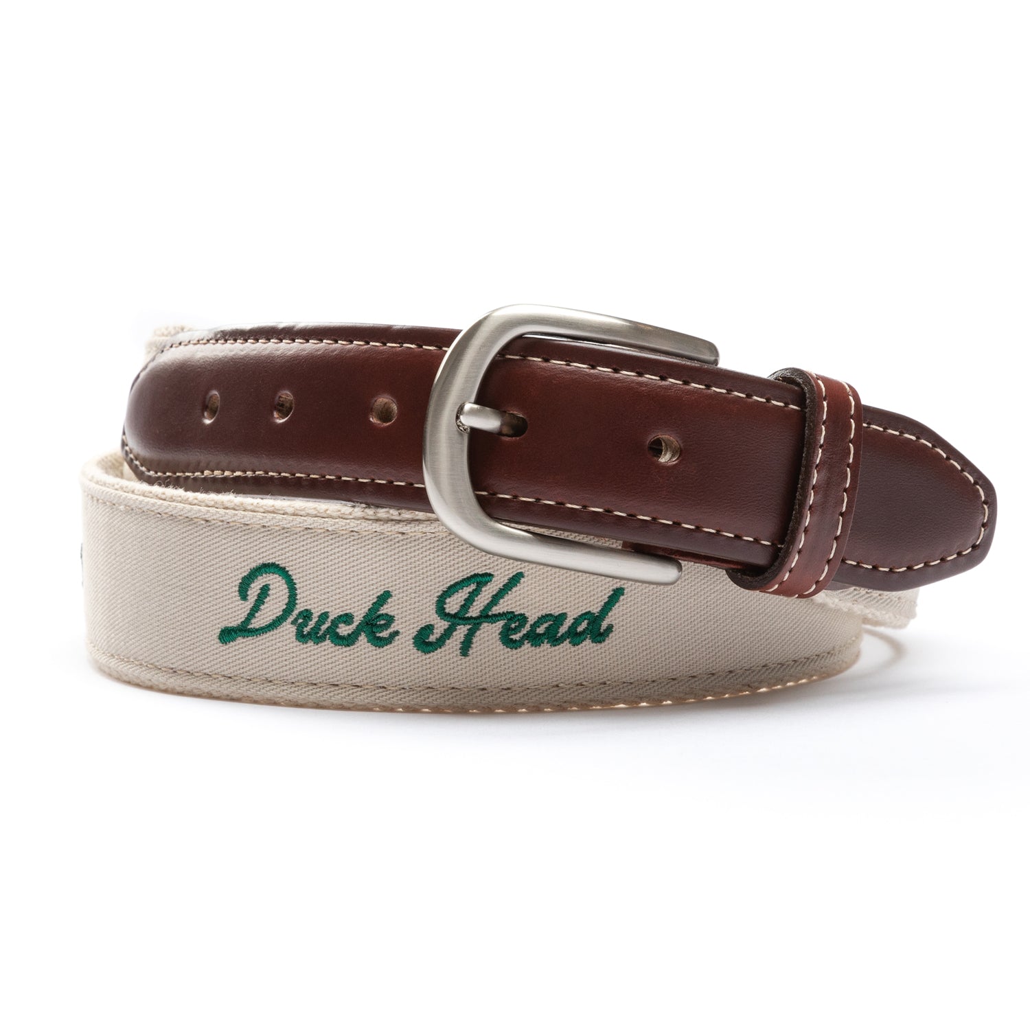 Duck Head Anniversary Script Belt - Khaki
