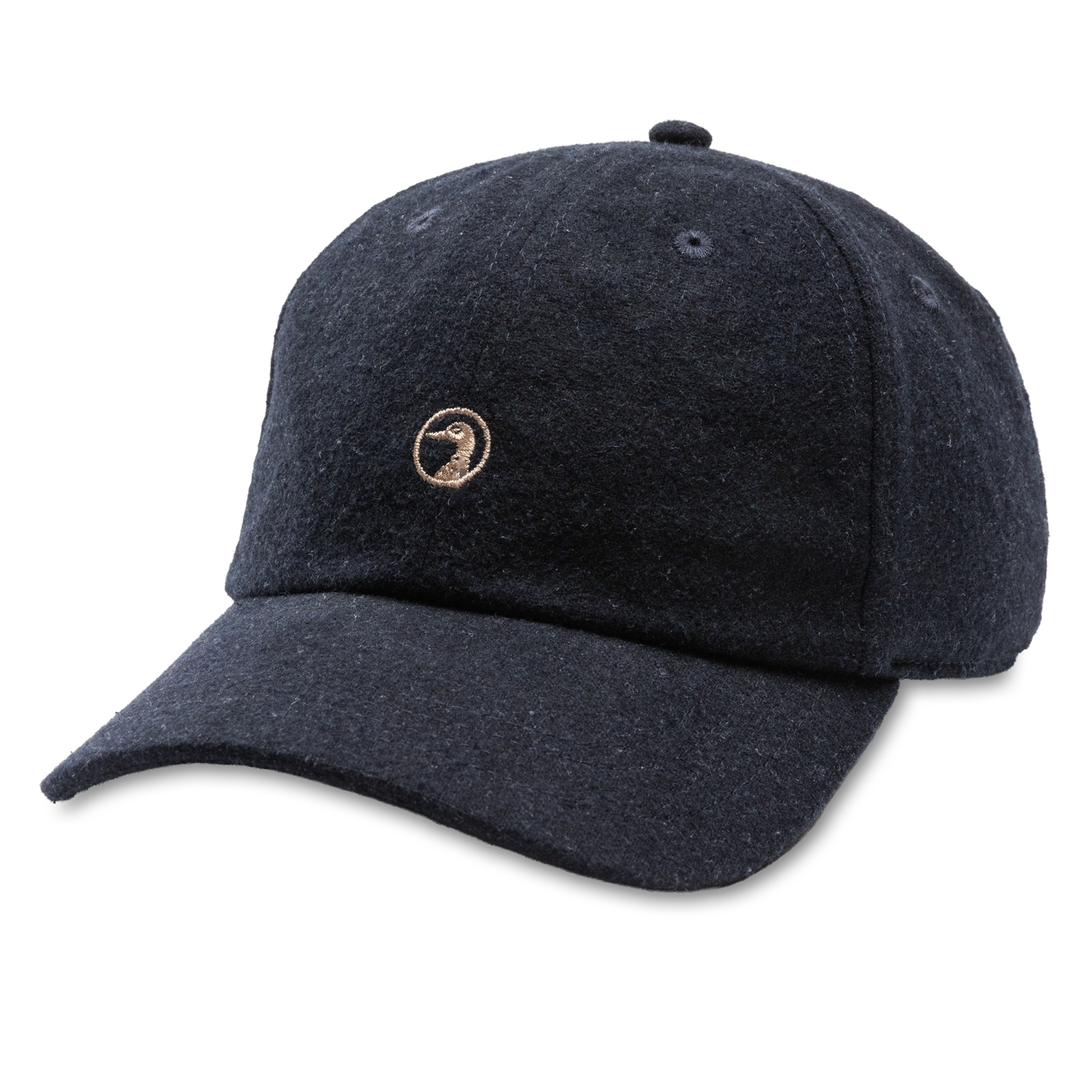 Duck Head Embroidery Logo Flannel Wool Hat - Maritime Blue Heather