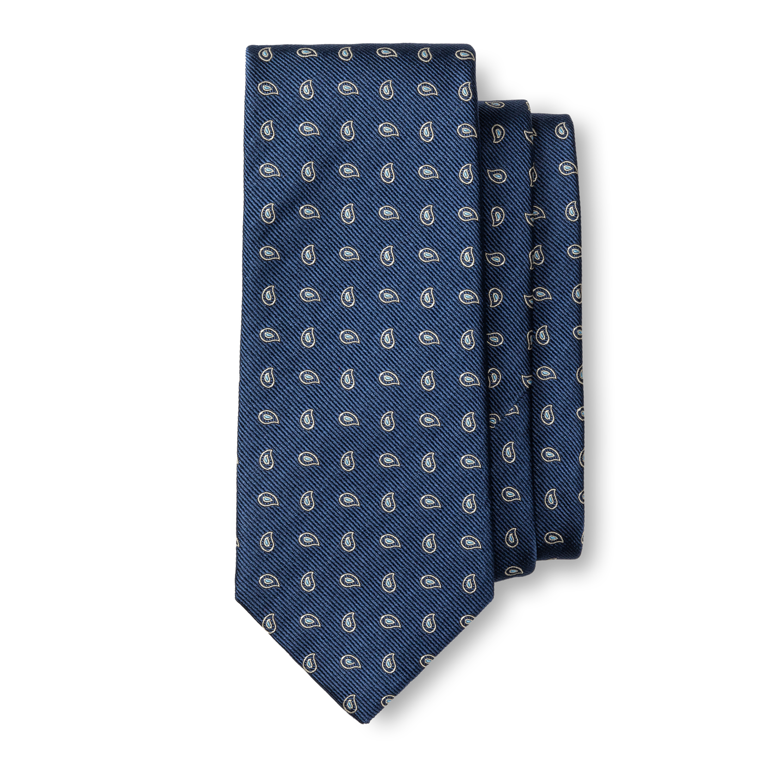 Duck Head Paisley Silk Tie - Varsity Blue