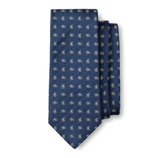 Duck Head Paisley Silk Tie - Varsity Blue