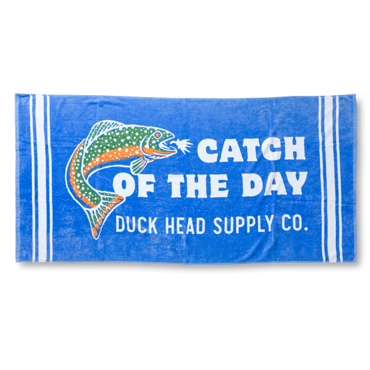 Duck Head Catch Of The Day Beach Towel - Cornflower Blue