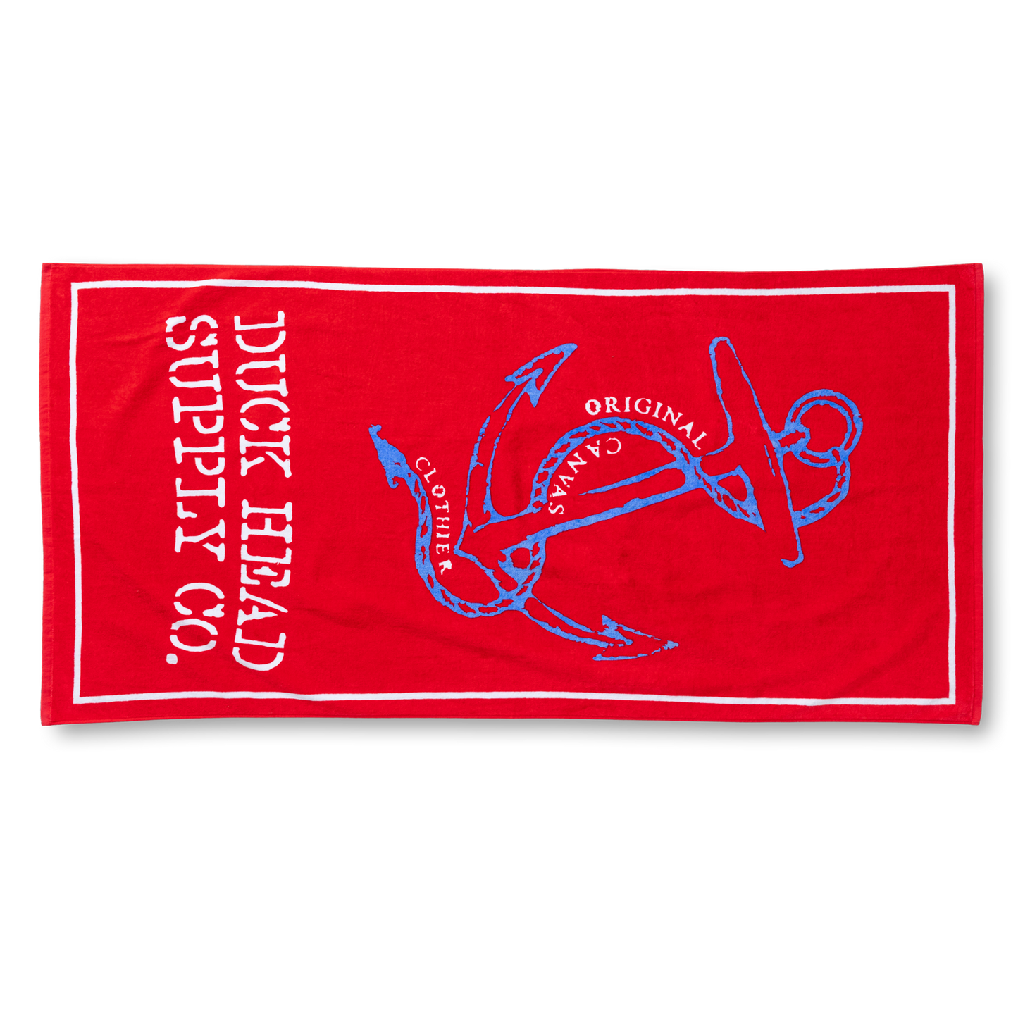 Duck Head Nautical Beach Towel - Classic Red