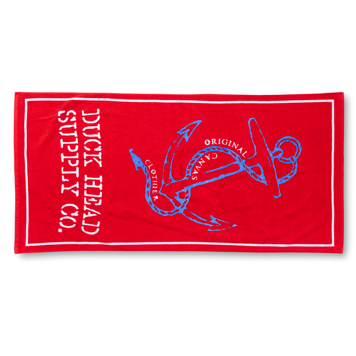 Duck Head Nautical Beach Towel - Classic Red