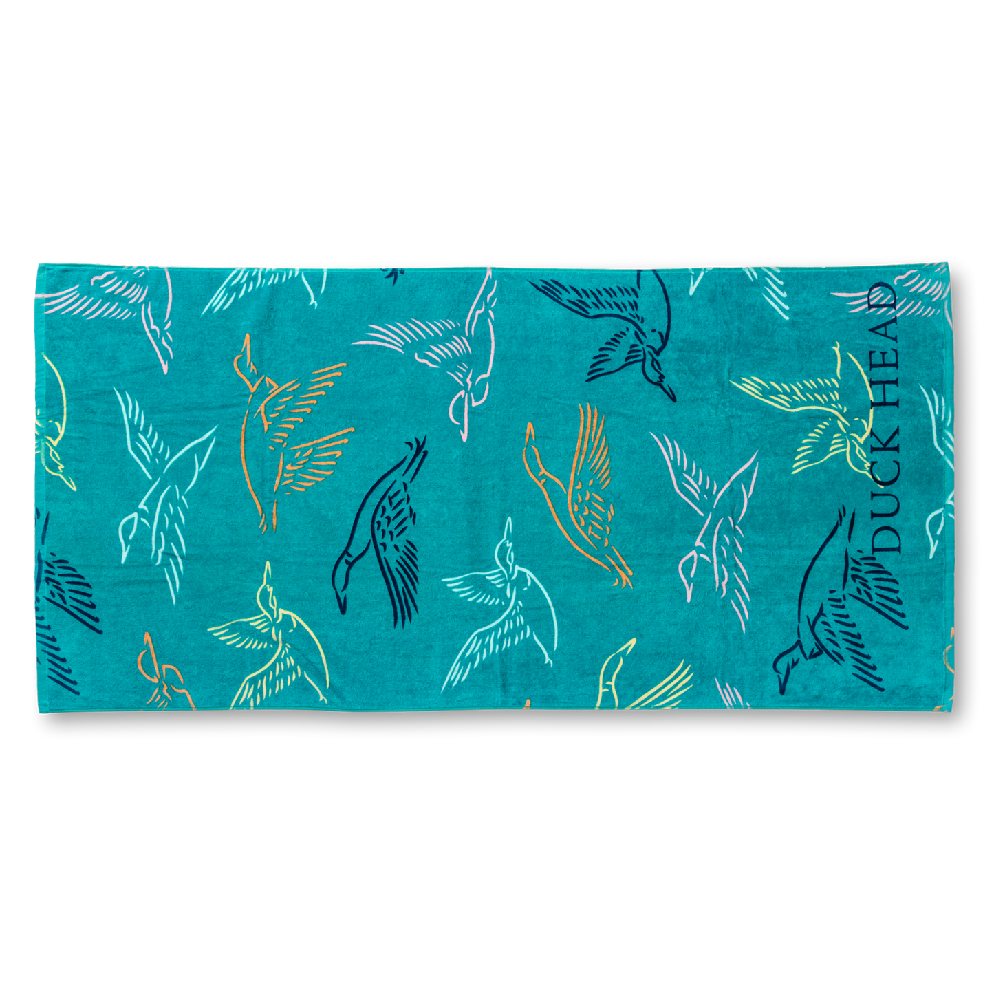Duck Head Flying Mallard Beach Towel - Lake Blue