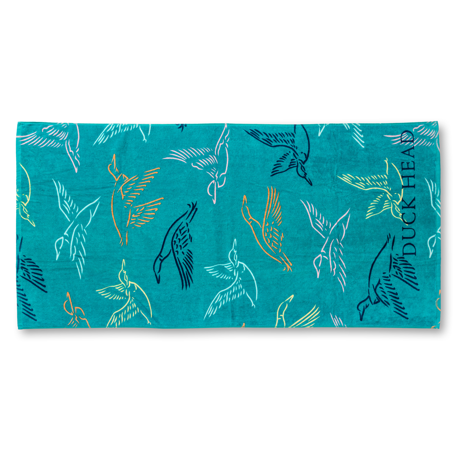 Duck Head Flying Mallard Beach Towel - Lake Blue