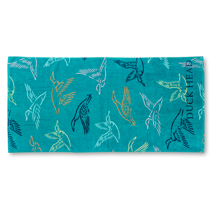 Duck Head Flying Mallard Beach Towel - Lake Blue