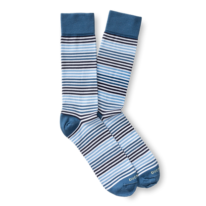 Duck Head Multi Striped Sock - Blue Horizon