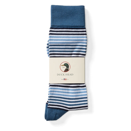 Duck Head Multi Striped Sock - Blue Horizon