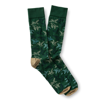 Duck Head Flying Mallard Sock - Hunter Green