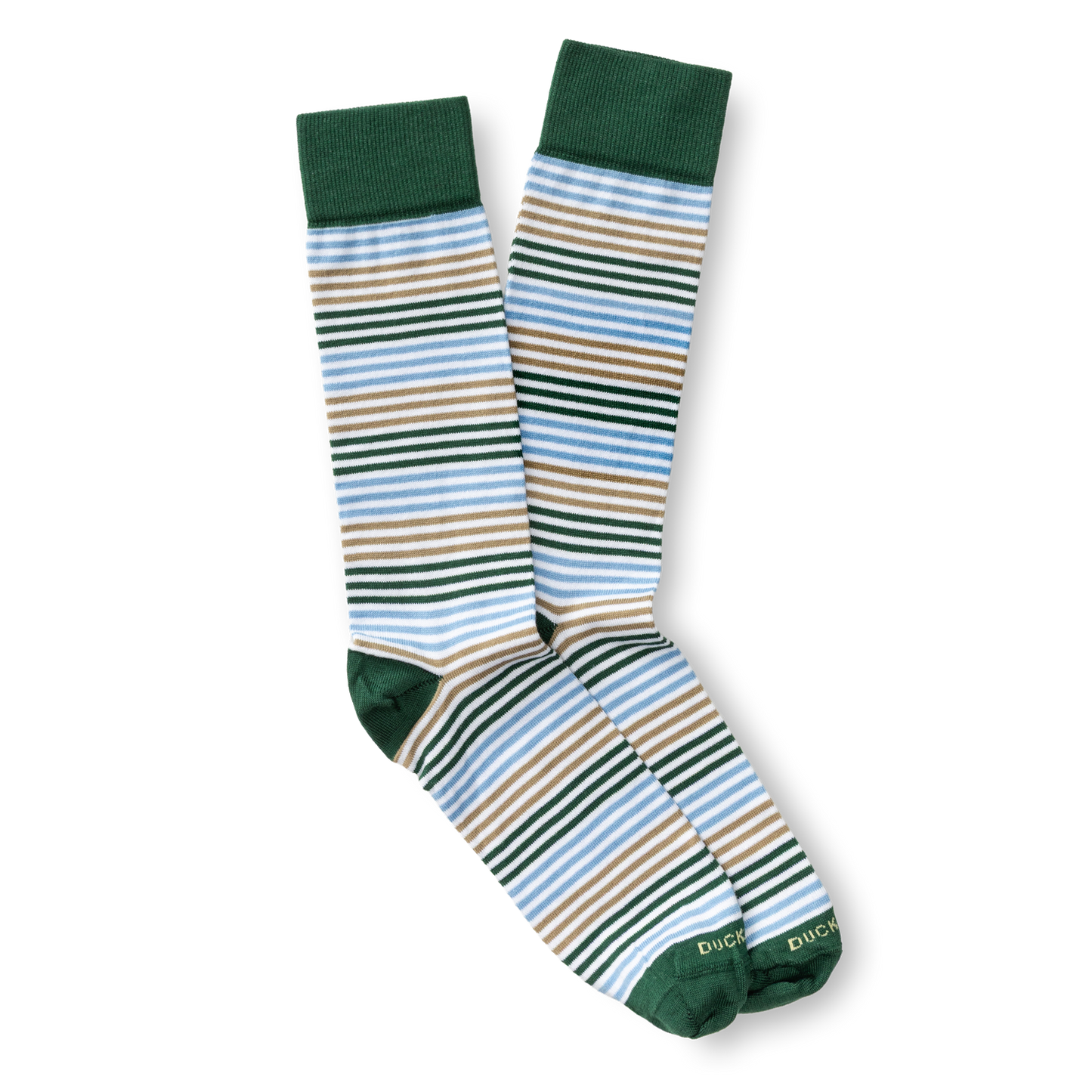 Duck Head Multi Striped Sock - Hunter Green