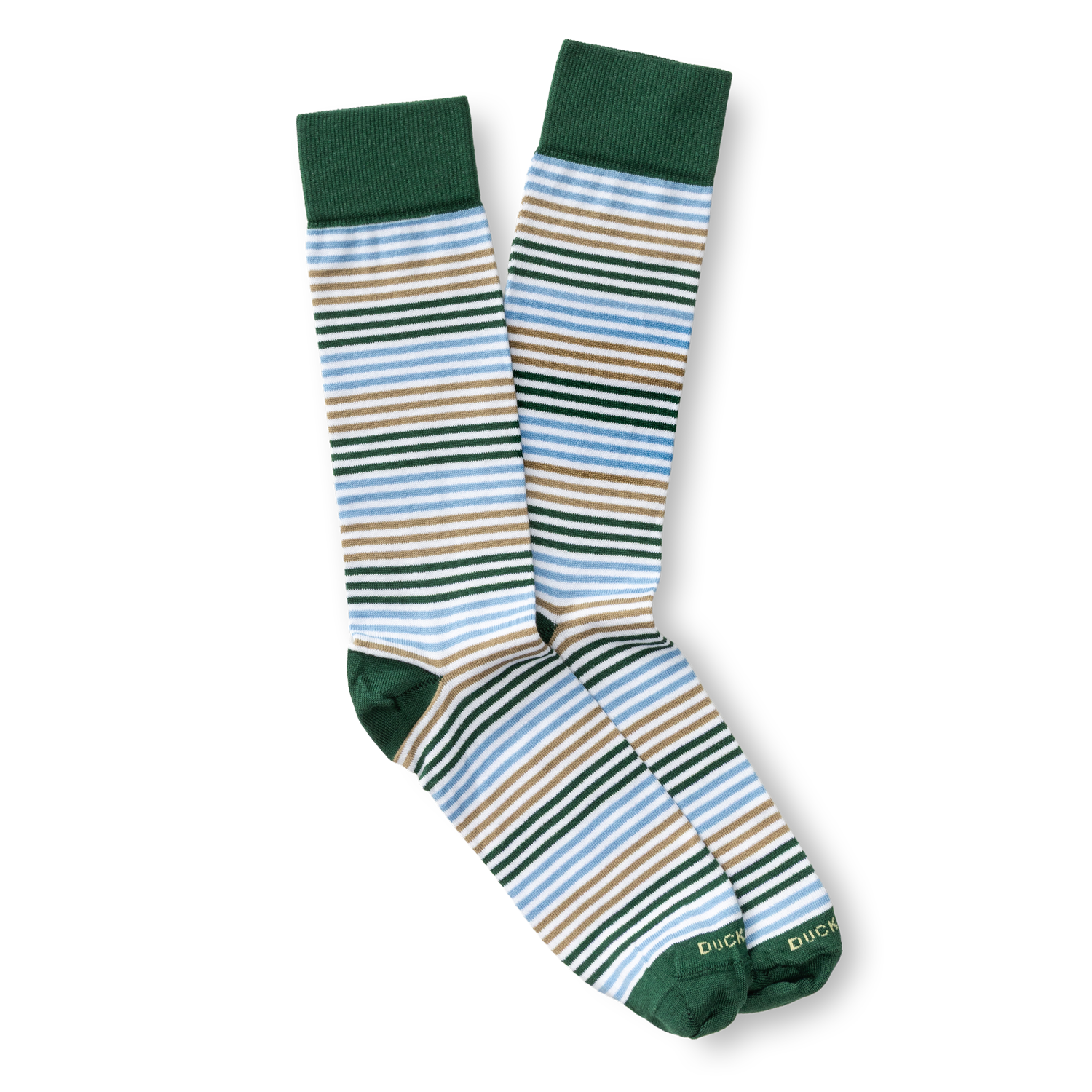 Duck Head Multi Striped Sock - Hunter Green