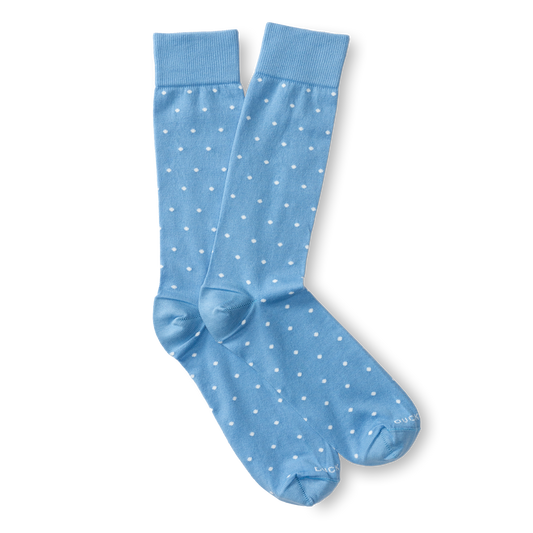 Duck Head Polka Dot Sock - Light Blue