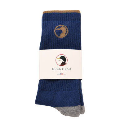 Duck Head Logo Sock - Navy