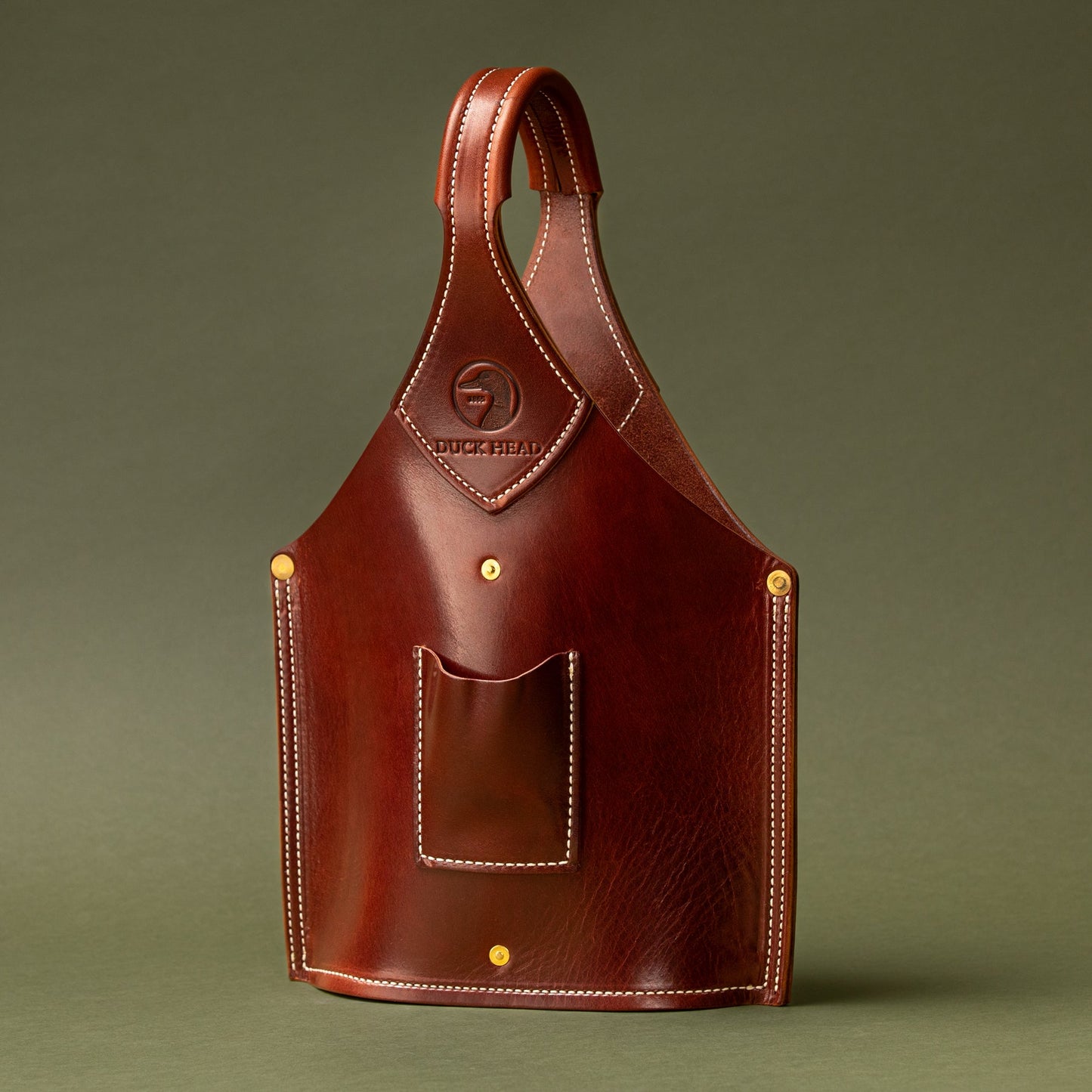 Duck Head Leather Double Barrel Bottle Tote