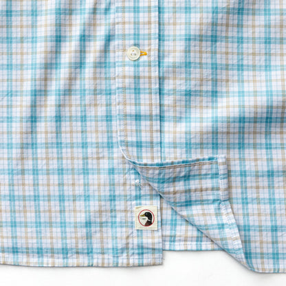Duck Head Cotton Twill Sport Shirt - York Plaid - Lake Blue