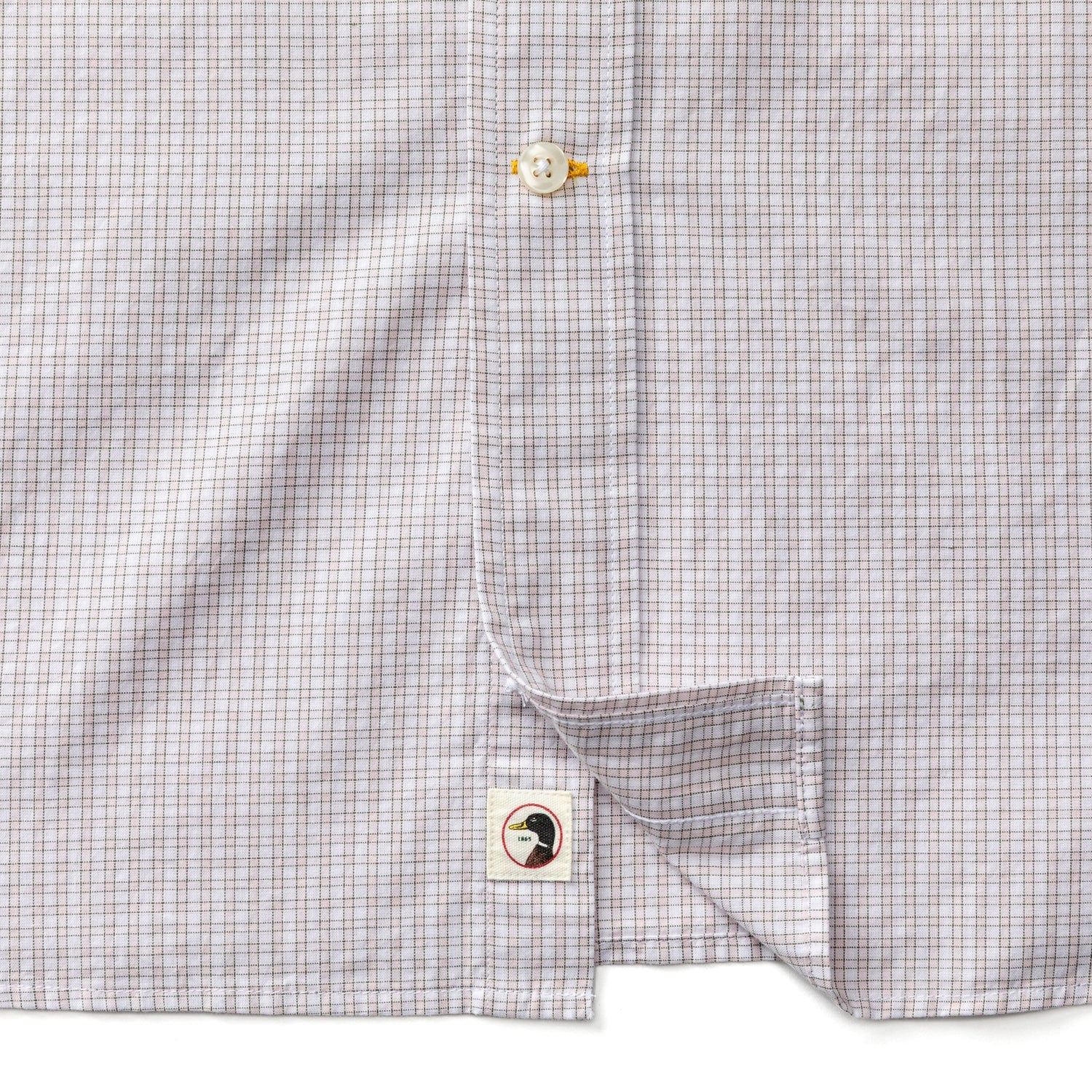 Duck Head Cotton Cashmere Poplin Sport Shirt - Brook Plaid - Pale Pink