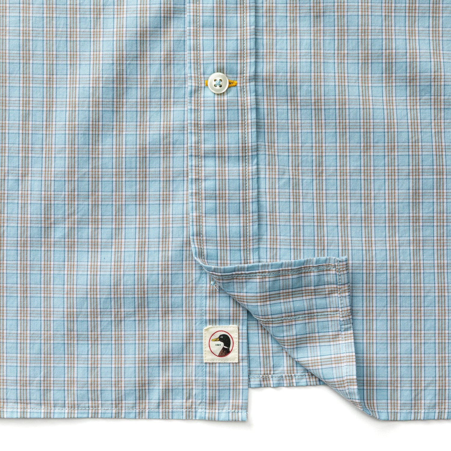 Duck Head Cotton Cashmere Poplin Sport Shirt - Mattox Plaid - Lake Blue