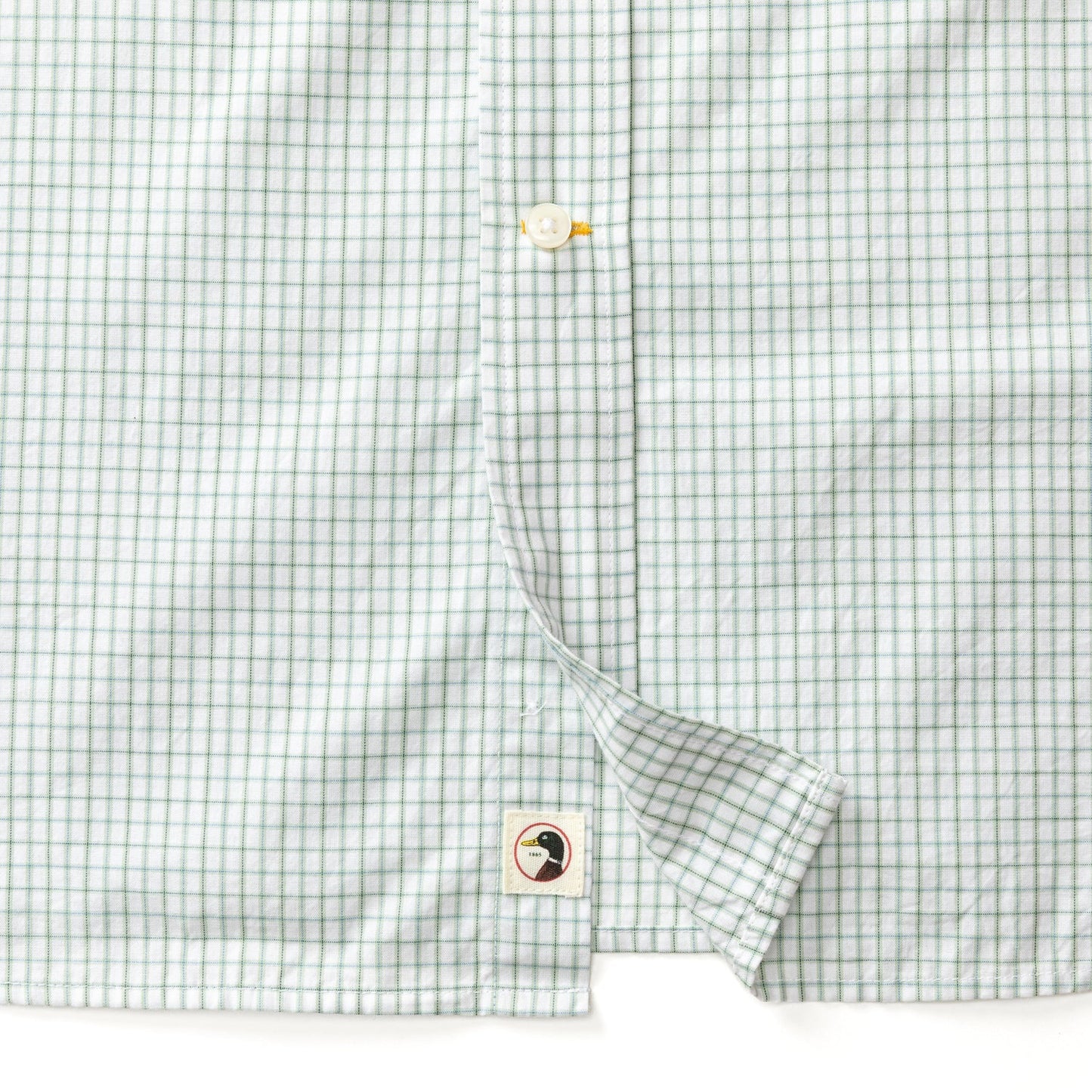 Duck Head Cotton Cashmere Poplin Sport Shirt - Lewis Plaid - Sage Green