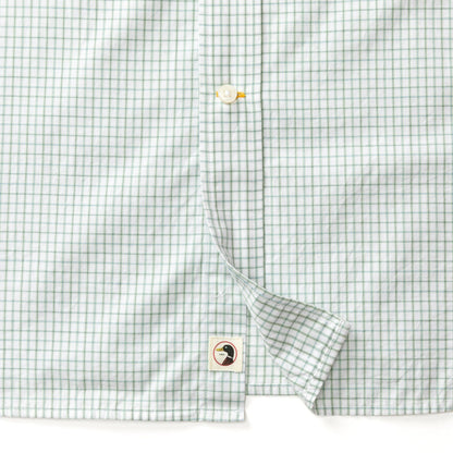Duck Head Cotton Cashmere Poplin Sport Shirt - Lewis Plaid - Sage Green