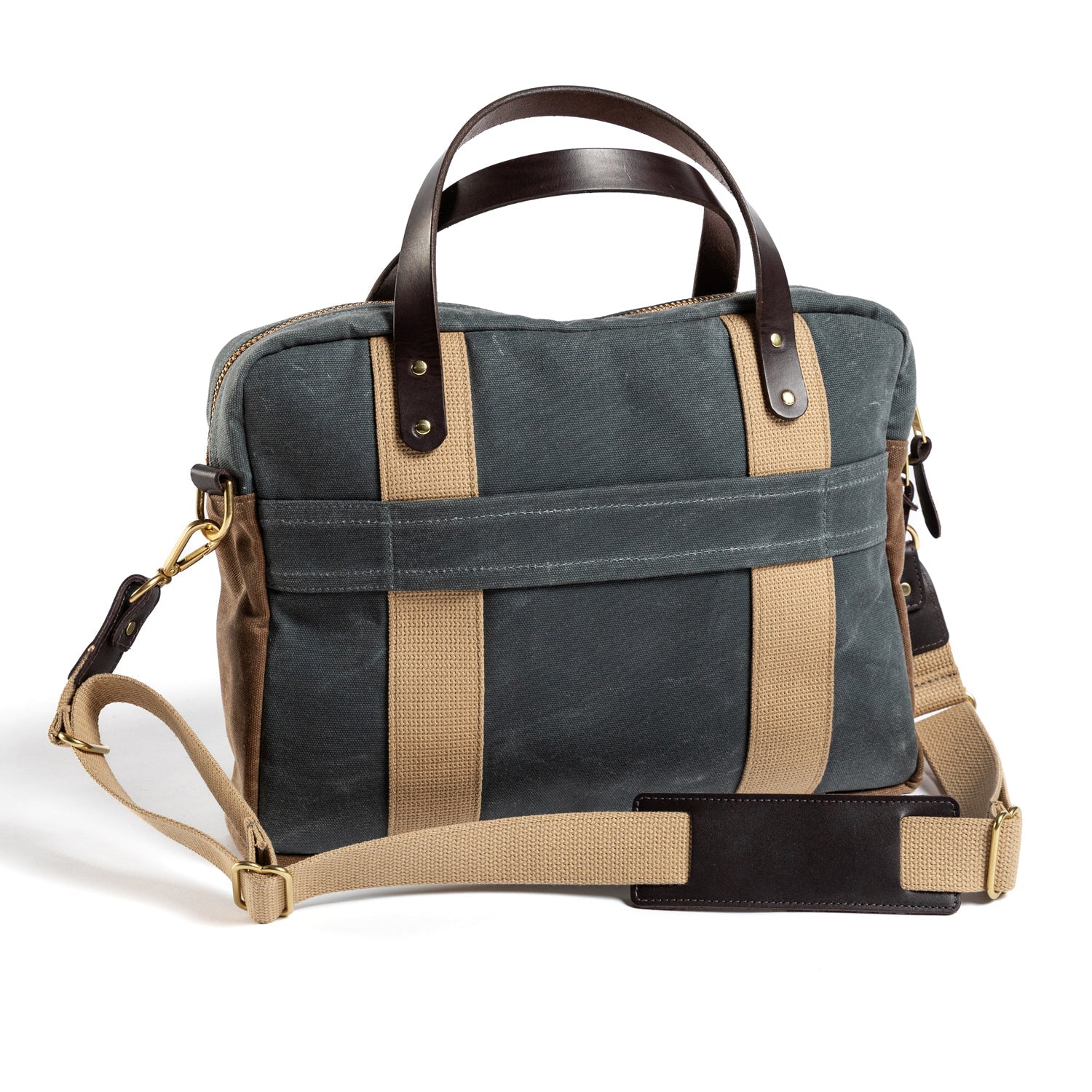Duck Head Waxed Canvas Laptop Bag - Charcoal