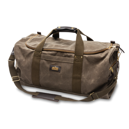 Duck Head Waxed Canvas Weekender Bag - Field Brown