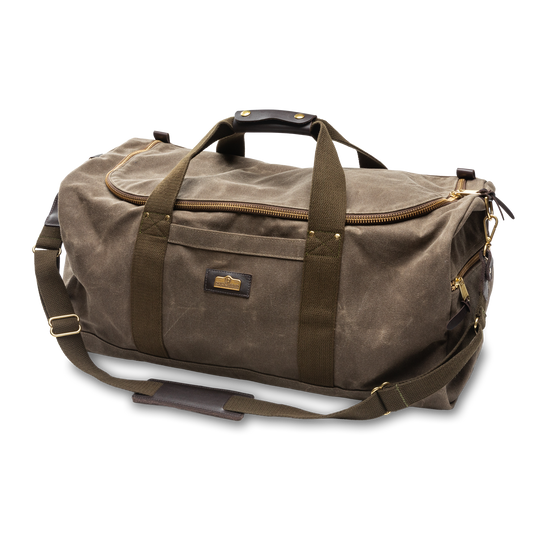 Duck Head Waxed Canvas Weekender Bag - Field Brown