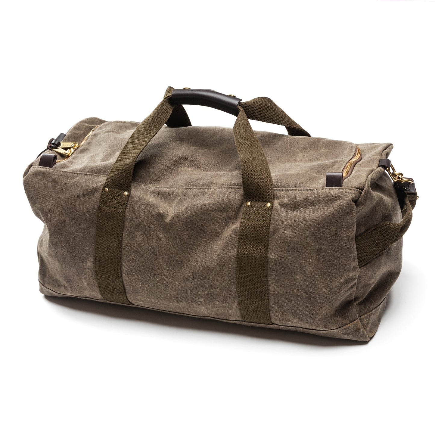 Duck Head Waxed Canvas Weekender Bag - Field Brown