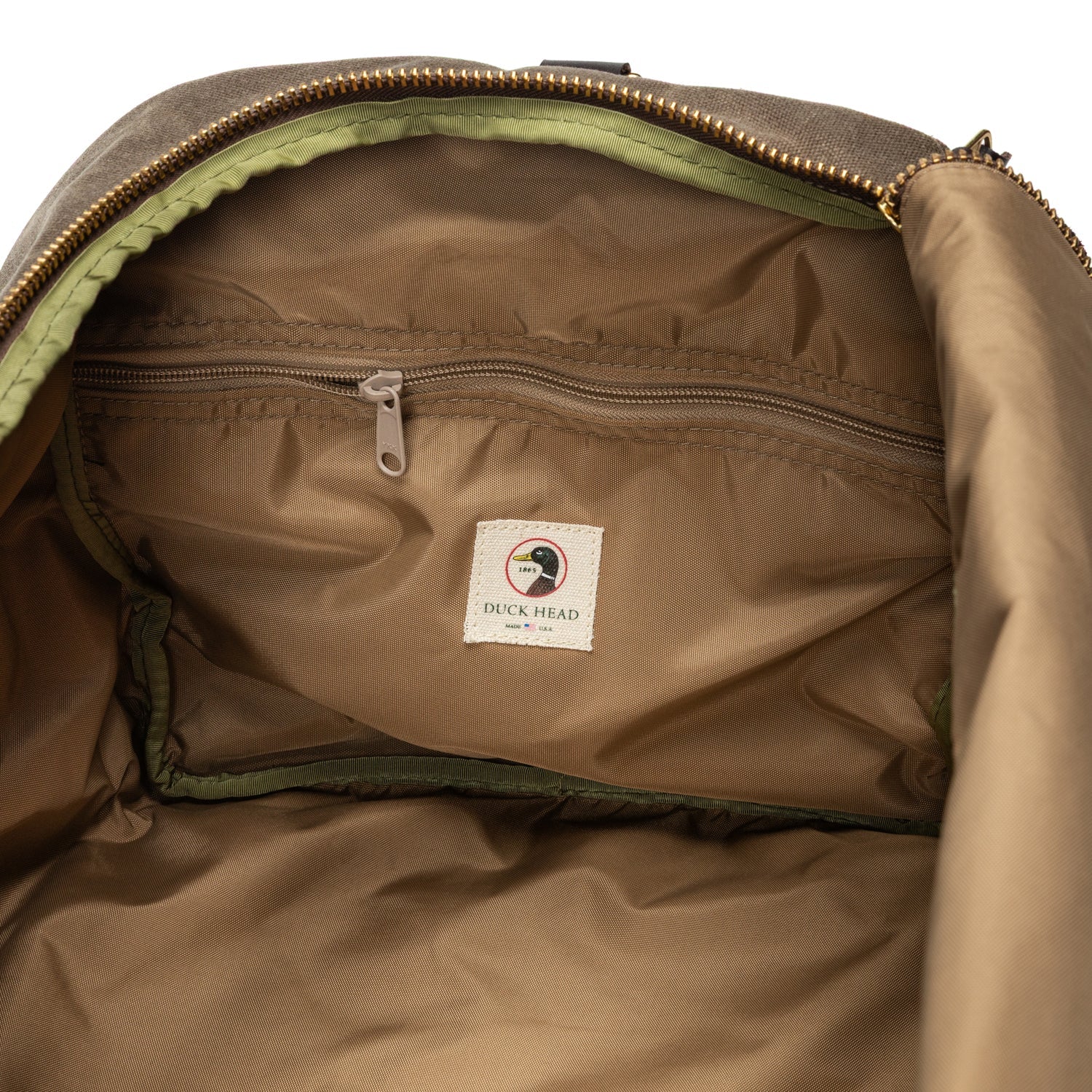 Duck Head Waxed Canvas Weekender Bag - Field Brown