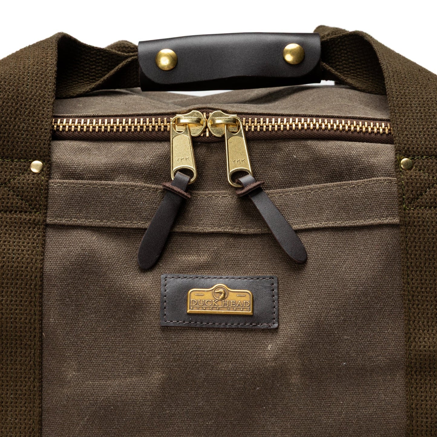 Duck Head Waxed Canvas Weekender Bag - Field Brown