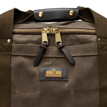 Duck Head Waxed Canvas Weekender Bag - Field Brown