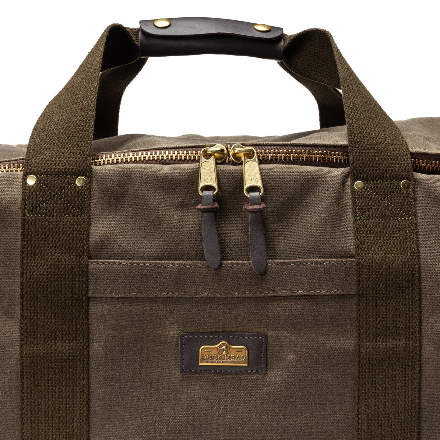 Duck Head Waxed Canvas Weekender Bag - Field Brown