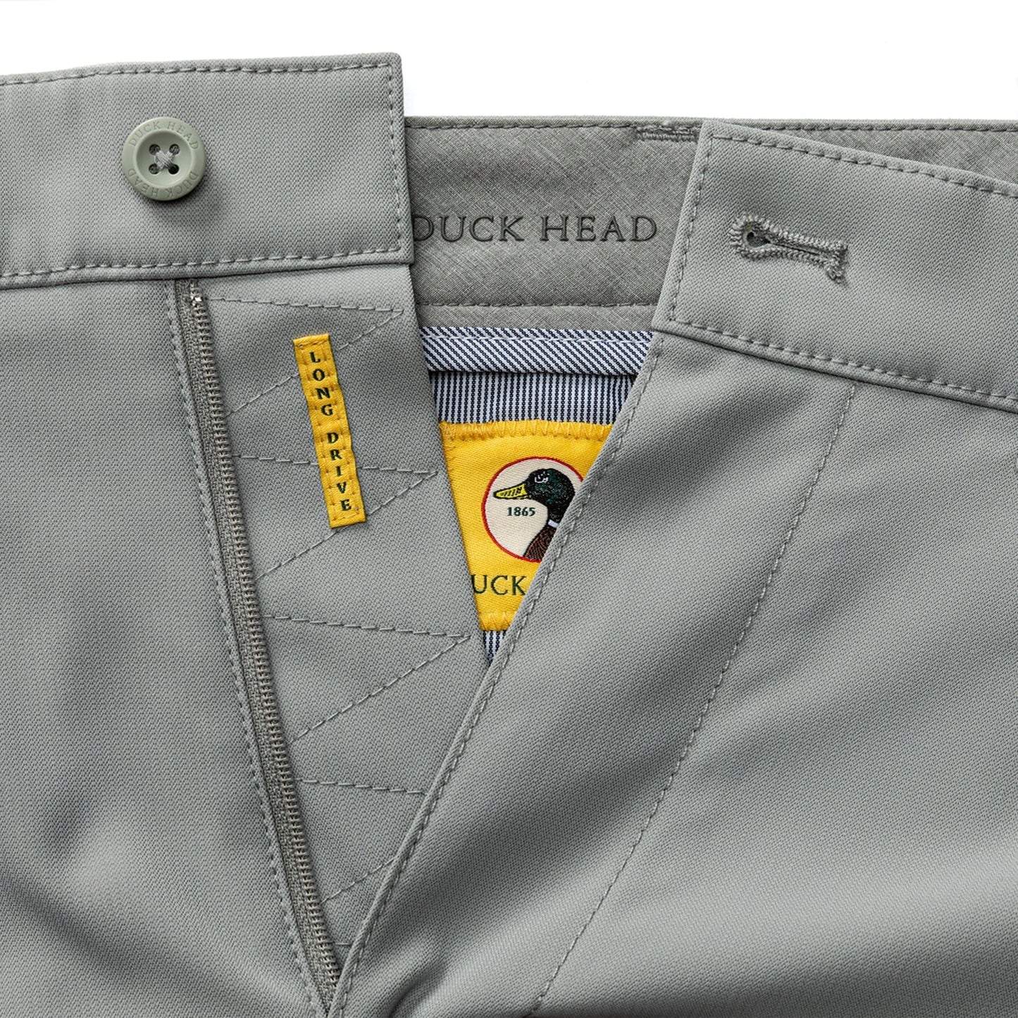 Duck Head 9" Long Drive Performance Short - Ultimate Gray