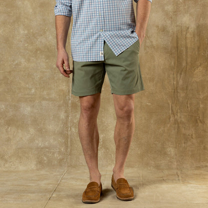 Duck Head 8" Harbor Performance Short - Oil Green