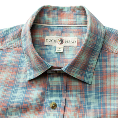 Duck Head Cotton Slub Sport Shirt - Vernon Plaid - Rosewood