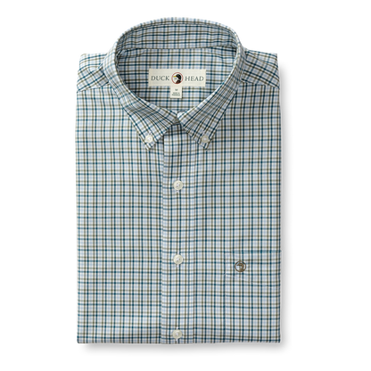 Duck Head Performance Poplin Sport Shirt - Benton Plaid - Legion Blue