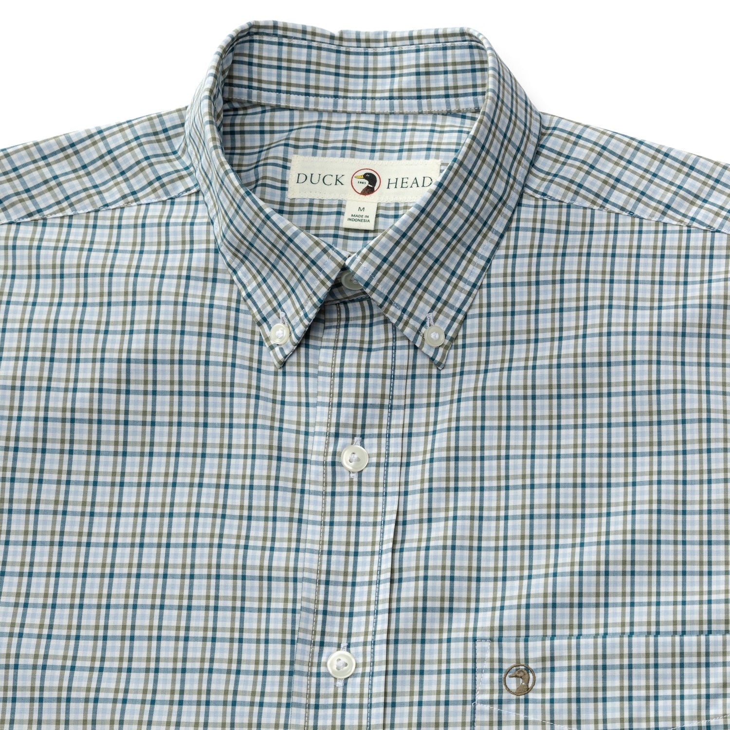 Duck Head Performance Poplin Sport Shirt - Benton Plaid - Legion Blue