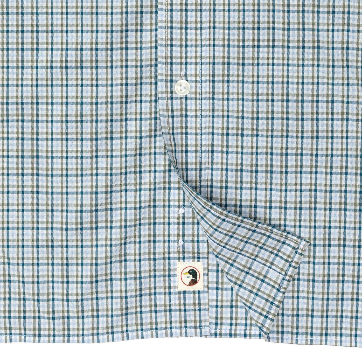 Duck Head Performance Poplin Sport Shirt - Benton Plaid - Legion Blue