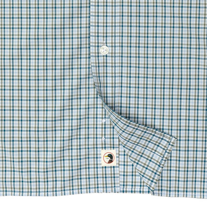 Duck Head Performance Poplin Sport Shirt - Benton Plaid - Legion Blue